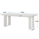 Axyaa Rustic Farmhouse Dining Table: 71" Rectangular Table for 6-8 People