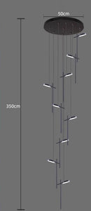 Axyaa Minimalist Bedroom Headboard Pendant Light with Adjustable Multiple Headlights