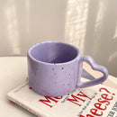 Axya Ceramic Wave Dot Mug, Stylish Tea Cup, Korean Design