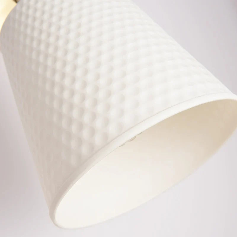 Axyaa White Ceramic LED Wall Sconce with Pull Chain Switch