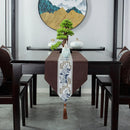 Axyaa Chinese Style Retro Table Runner with Tassel - Home Decor Embroidery Textile