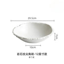 Axyaa White Ceramic Soup Noodle Bowl for Hotel Restaurant High-end Tableware Salad