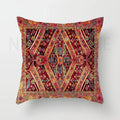 Axyaa Red Moroccan Short Plush Ethnic Style Cushion Cover for Home Decoration