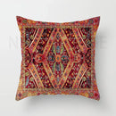 Axyaa Red Moroccan Short Plush Ethnic Style Cushion Cover for Home Decoration