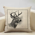Elk Animal Cushion Cover Sofa Decor Pillow Case Linen Home Decor Axyaa