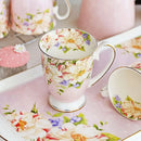 Axyaa Floral Bone  Coffee Mug - Vintage Tea Ceremony Tea Cup
