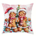Axyaa Gingerbread Train Pillowcase - Festive Home Sofa Decor