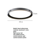 Axyaa Modern LED Ceiling Light: Black Acrylic, Living Room, Bedroom, Kitchen Lighting