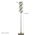 Axyaa Minimalist LED Chrome Floor Lamp | Stylish Metal Art Light