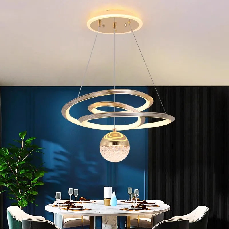 Axyaa Modern LED Chandeliers for Living and Dining Room Lighting