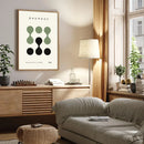 Green Bauhaus Geometric Canvas Print Set for Bedroom & Living Room Decor by Axyaa