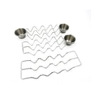 Axyaa Stainless Steel Taco Rack Tray for Kitchen, BBQ - Taco Holder Storage Rack