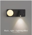Axyaa Moon Globe Wall Sconce, Modern & Minimalist LED Bedroom Reading Light