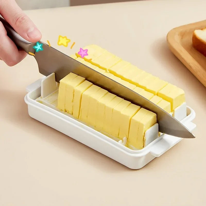 Axyaa Butter Cheese Cutter & Storage Box with Lid for Fresh Keeping in Refrigerator