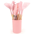 Silicone Kitchen Utensils Set with Storage Bucket - Axyaa Brand