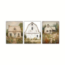 Rustic Barn Farmhouse Wall Art Poster Set by Axyaa for Modern Home Decor