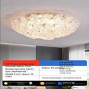 Axyaa Luxury French Glass Lotus Leaf Designer Light for Master Bedroom