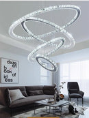 Axyaa Crystal Rings Pendant Light Chandelier Ceiling Lamp Modern Lustre Fixture