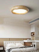 Axya Walnut Log Style Ceiling Lamp: Full Spectrum Minimalist Light