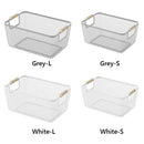 Axyaa Metal Desktop Storage Basket with Wood Handle