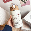 Axyaa Kawaii Cat Bow-tie 500ml Thermos Water Bottle - Stainless Steel Tumbler
