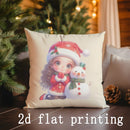 Axyaa Christmas Cute Cartoon Pillow Covers for Sofa, Bedroom, Car