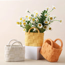 Nordic Ins Ceramic Handbag Vase Hydroponic Planter Minimalist Decor for Axyaa