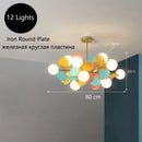 Axyaa Magic Beans Chandelier: Nordic Color Kids' Room Pendant Light