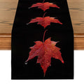 Axyaa Maple Leaf Table Runner for Dining Wedding Holiday Party Decor