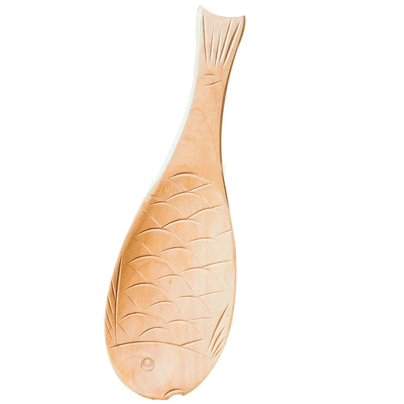 Axya Wooden Fish Rice Spoon Eco-Friendly Rice Shovel Household