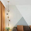 Axyaa Glass Ball Chandelier with LED Tube Bubbles - Industrial Loft Decor
