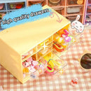 Axyaa 9-Grid Kawaii Color Desktop Organizer for Jewelry and Sundries