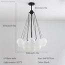 Axyaa White Bubbles Glass Ball Ceiling Pendant Chandelier for Home Living Room