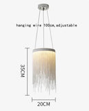 Axyaa LED Tassel Pendant Chandelier: Modern Luxury Chain Lamp for Hotel Lobby & Living Room