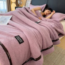 Axyaa Solid Color Class A Thickened Fleece Sofa Blanket