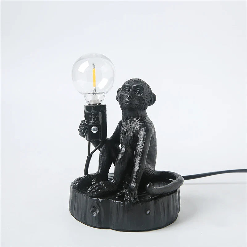 Nordic Resin Monkey Lamp LED Table Lights for Home Decor by Axya