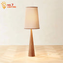 Solid Wood Zen Art Floor Lamp LED E27 Atmosphere Cloth Lampshade by Axyaa