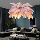 Axyaa Nordic Feather LED Chandelier Pendant Light for Modern Home Decor