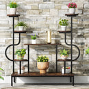 Axyaa 8-Tier Metal Plant Stand for Multiple Plants, Tall Flower Rack Shelf