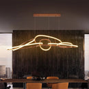Axyaa Modern Minimalist Circular LED Chandelier Ceiling Light for Living Room