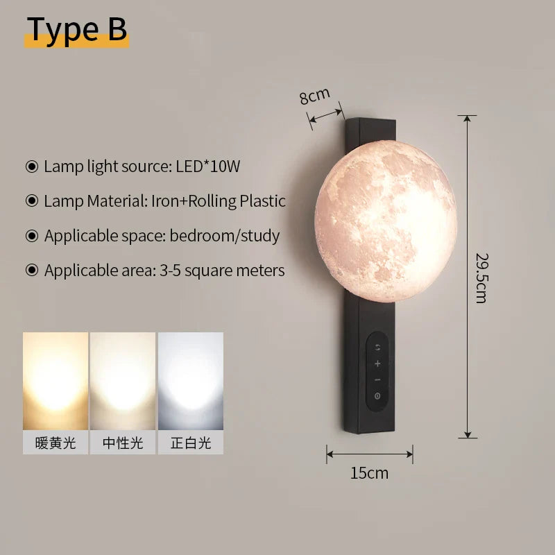 Modern LED Wall Sconce Light by Axyaa for Bedroom Living Room Black Wall Lamp