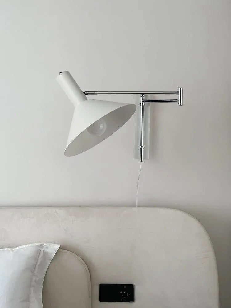 Axyaa Vintage Plug Rotatable Wall Light - Retro Bedroom Sconce