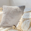 Axyaa Gray Plush Geometric 45x45cm Cushion Cover for Home Decor