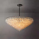 Axyaa Black Chrome LED Chandelier for Dining Room