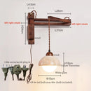 Axyaa Wabi Sabi LED Wall Sconce Yellow Travertine Swing Arm Vintage Room Lights