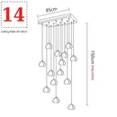 Axyaa Crystal LED Ceiling Chandelier Spiral Lamp for Home Decor