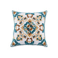 Axyaa Retro Embroidered Square Sofa Pillows for American Rustic Style Décor