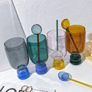 Colorful Glass Bowl Set for Desserts by Axyaa