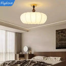 Axyaa French Retro Pumpkin LED Ceiling Chandelier Home Decor