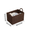 Axyaa Foldable Woven Storage Basket - Organize Clothes, Sundries, and Decor